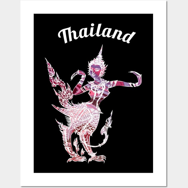 Thailand Kinnaree – Figure Of Spiritual Good Fortune T-Shirt Wall Art by VintCam